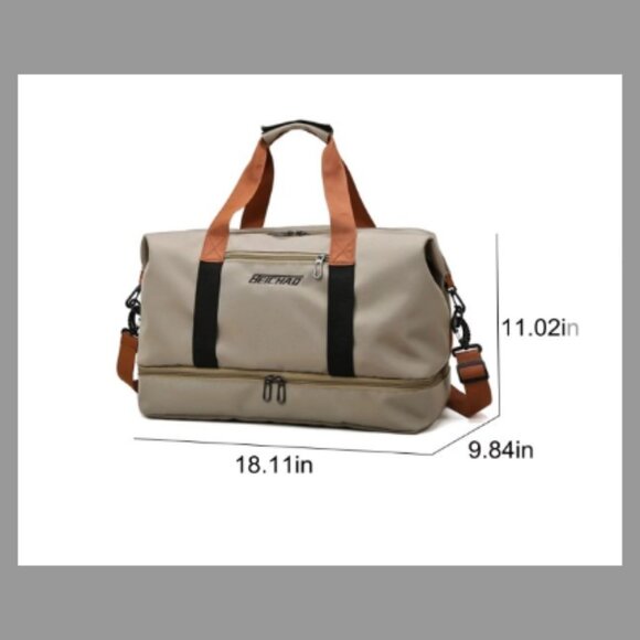 NEW! Duffle Bag Travel Handbag Gym Bag Weekender Carry On Overnight Bags - Picture 5 of 10